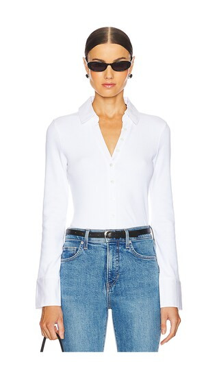 Veronica Beard Scottie Top in White. - size L (also in M, S, XL, XS) | Revolve Clothing (Global)