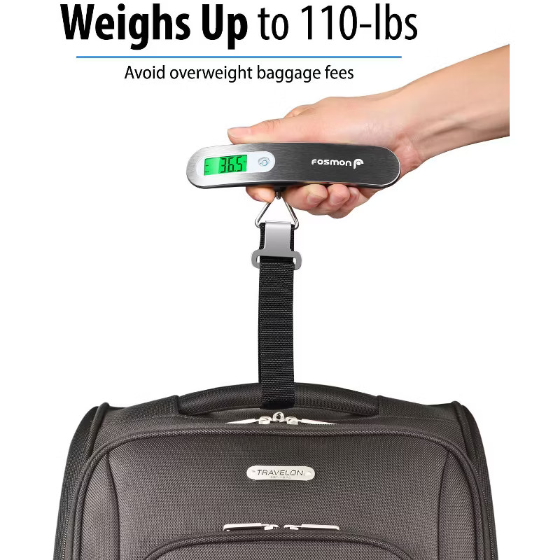 Fosmon Portable Digital Luggage Scale Travel, Hanging Luggage Weight Scale for Travel, Airplane T... | Target