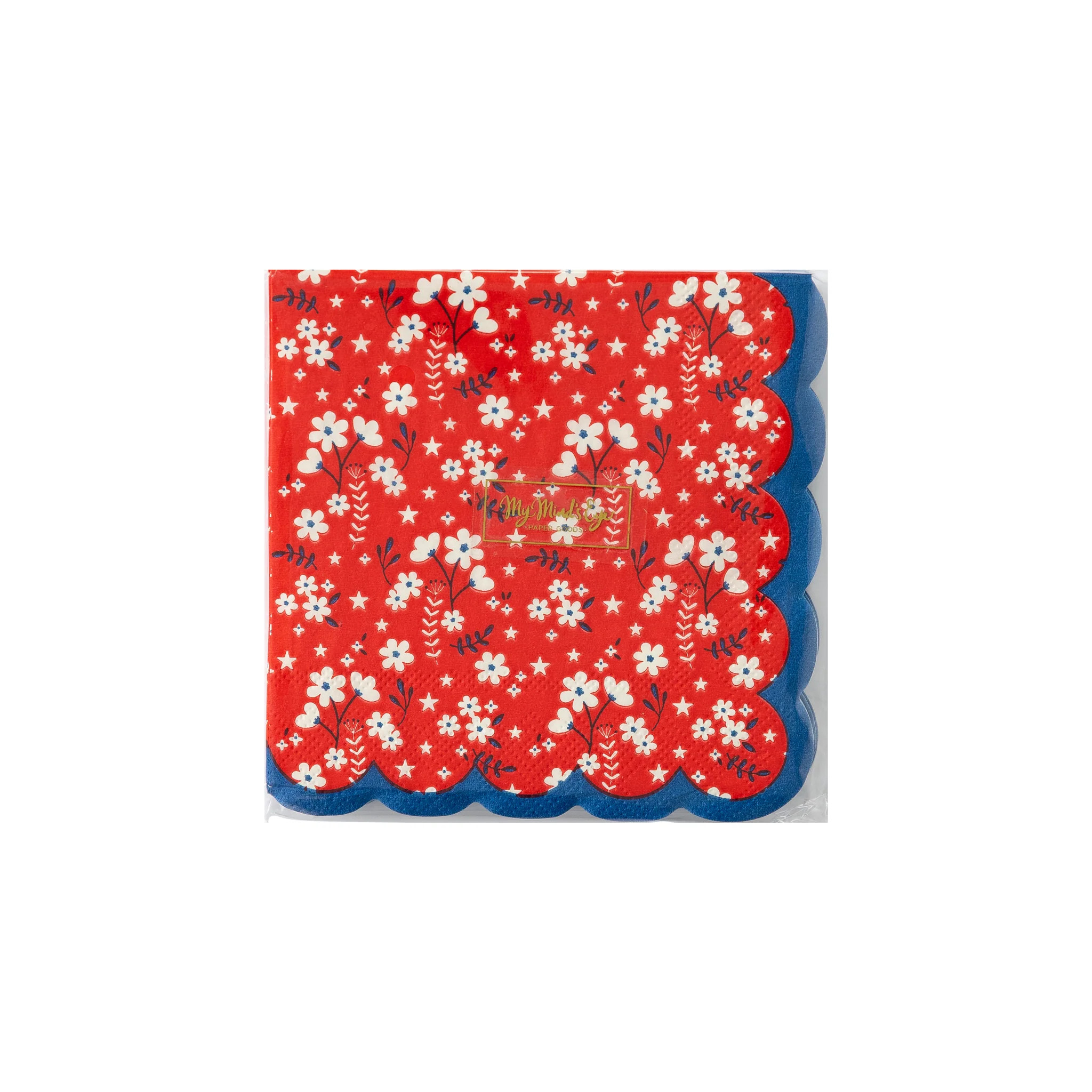 Americana Floral Cocktail Napkin | My Mind's Eye