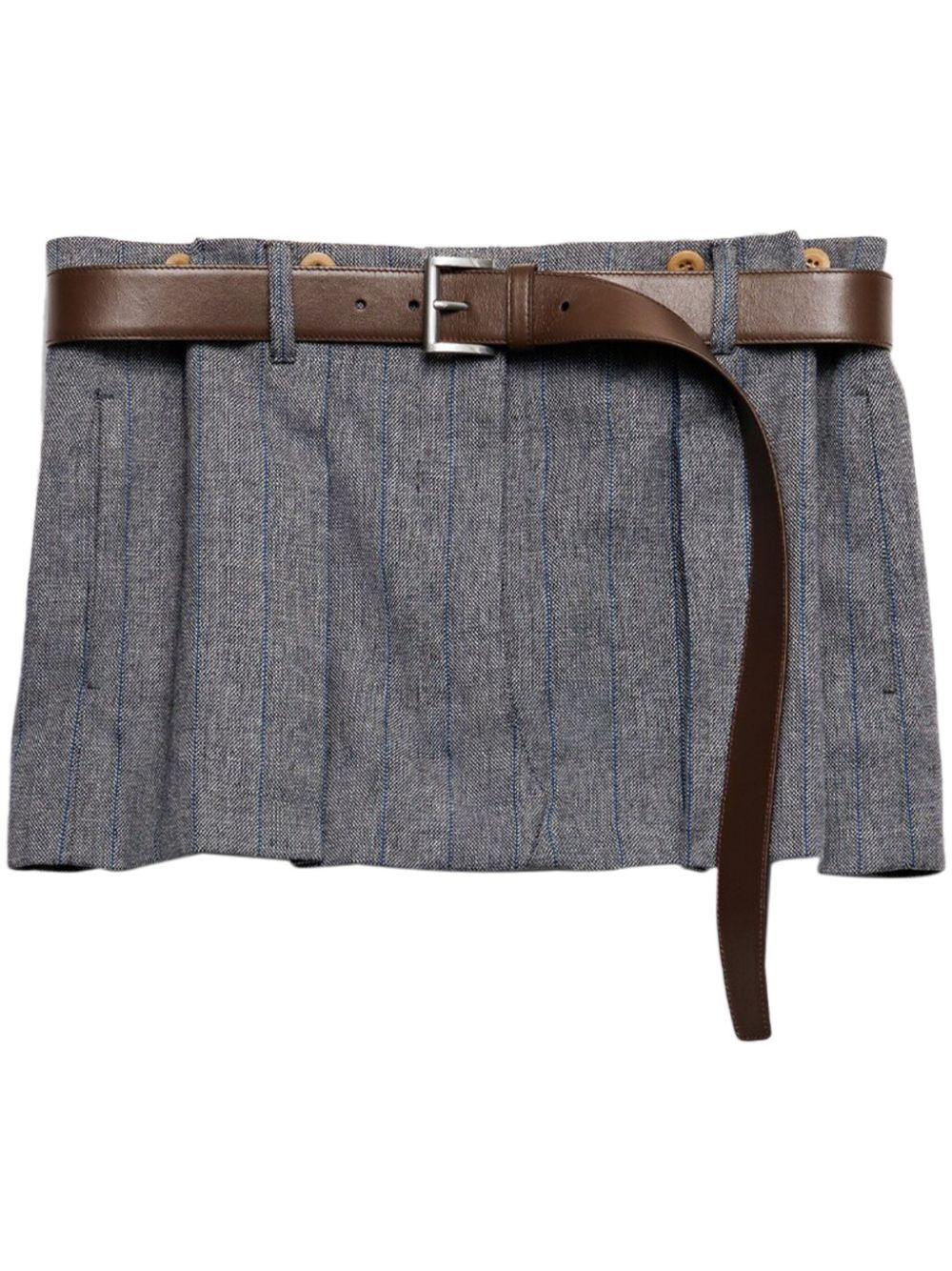 Prada pinstripe-print Skirt - Farfetch | Farfetch Global