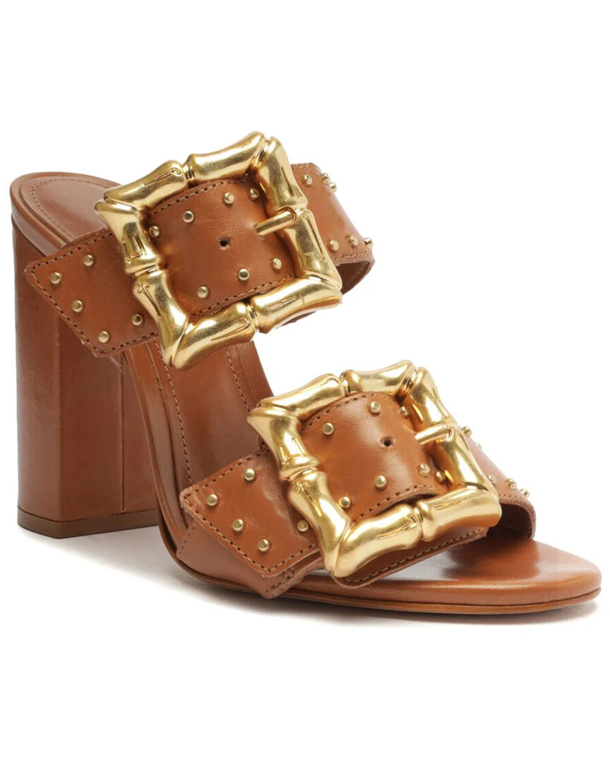 SCHUTZ Enola Studs Leather Sandal | Shop Simon