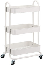 Click for more info about Amazon Basics 3-Tier Rolling Utility or Kitchen Cart - White