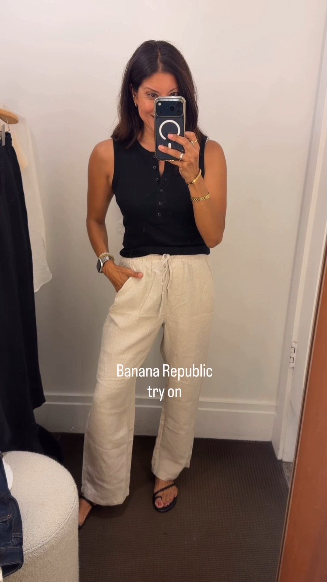 Stopped in store to get out of the rain. 
Tried on and left with a couple of things. 

Linen pants xs 
Jeans 25 
Tank xs

#LTKTravel #LTKSeasonal #LTKOver40
