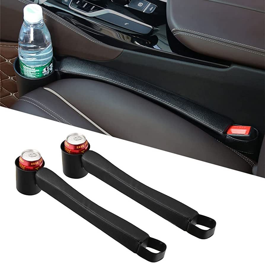 DEEYOTA 2 Pack Car Seat Gap Filler Organizer with Removable Cup Holder for Driver Side and Passen... | Amazon (US)