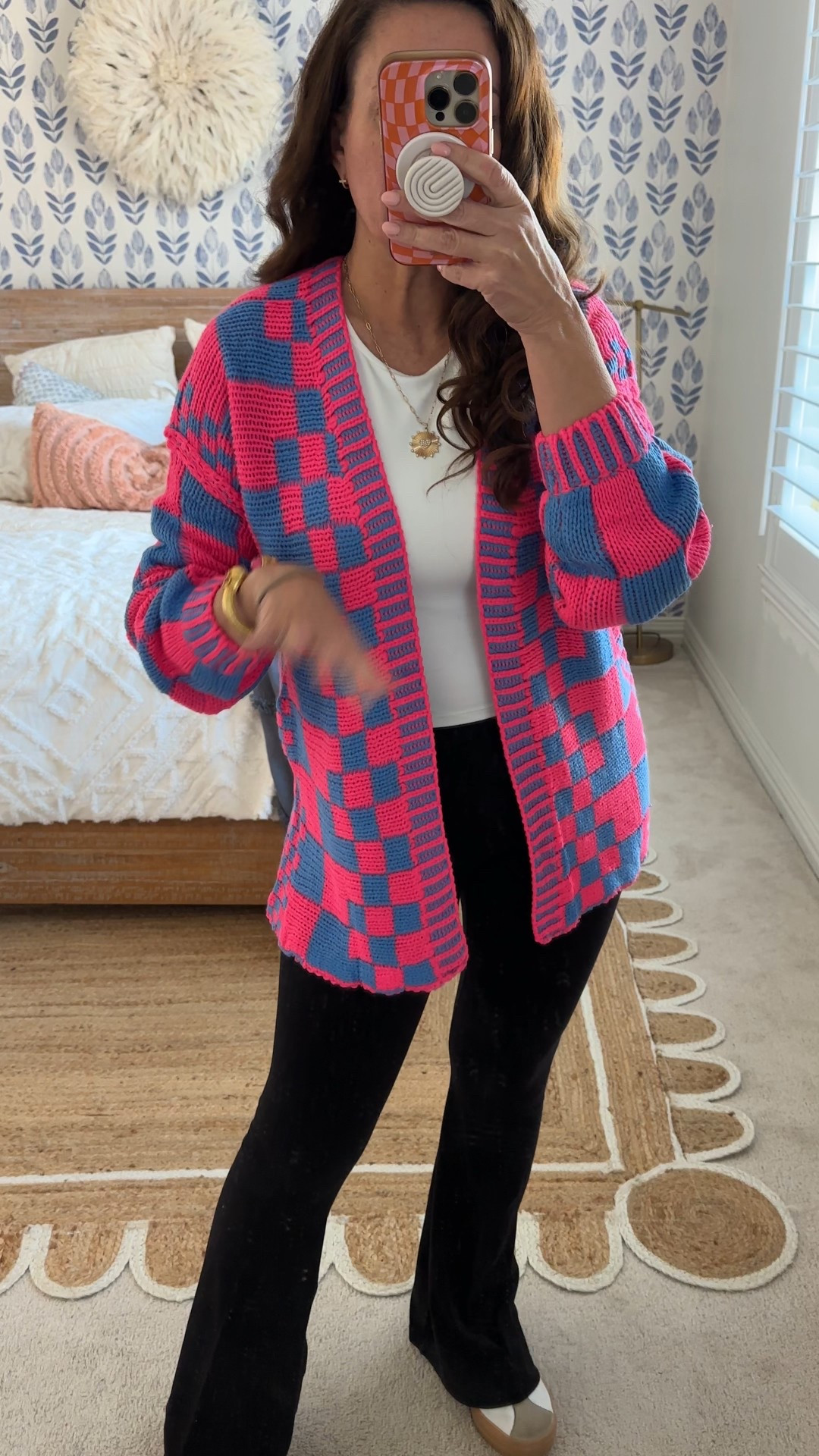 Wearing a medium in this fun, bright cardigan that comes in a ton of color combos! 
.


#LTKOver40 #LTKValentine #LTKSeasonal