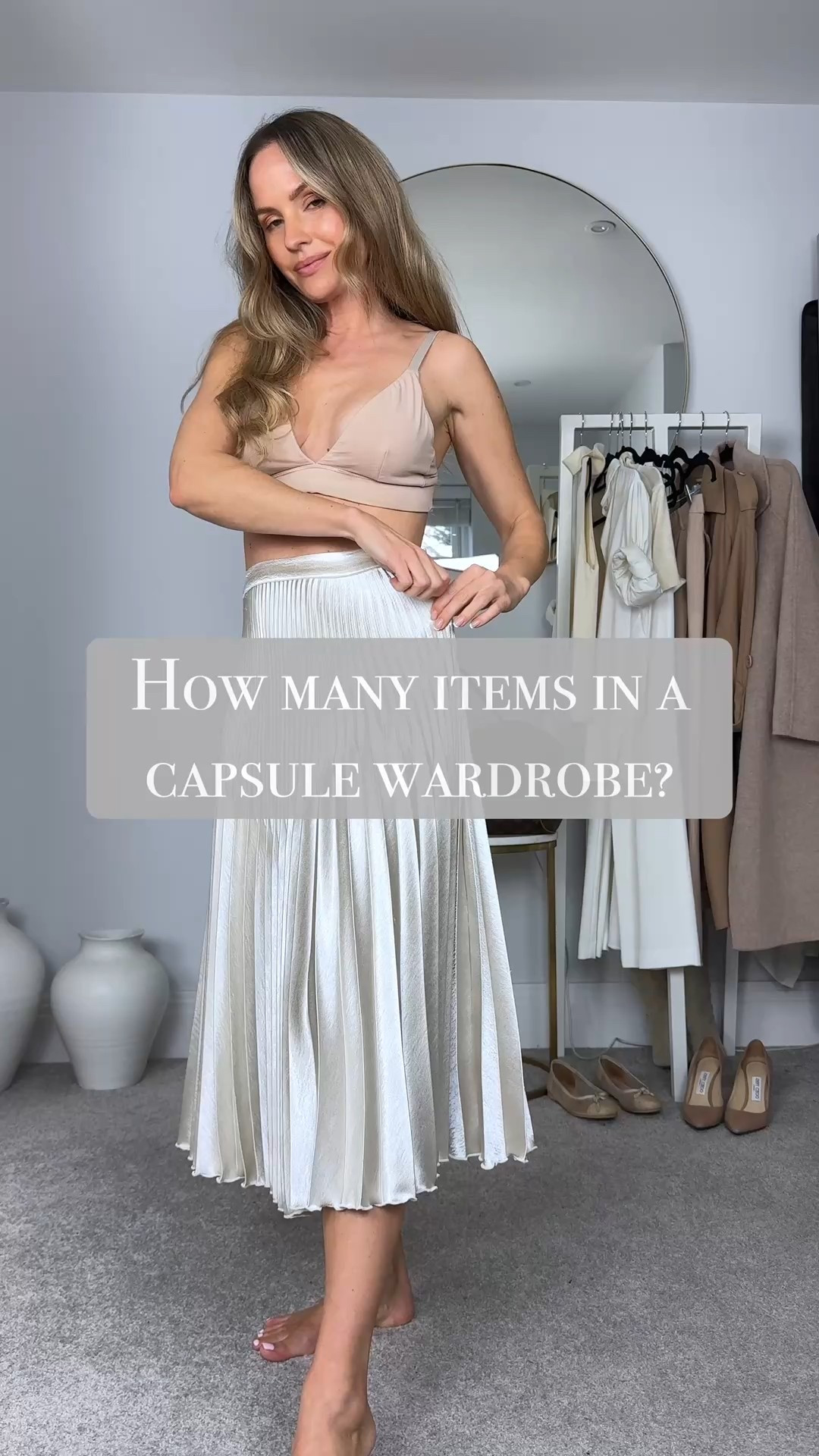 How many items should one have in a capsule wardrobe? 

This is a question I get almost every day. 
And it’s actually a bit of a trick question as there is no specific answer. 

As we all have such different needs and lifestyles, what might be enough for someone will be much too little for somebody else. 

So my answer tends to be - “as few as you can get away with without feeling like you are lacking.”

Basically, you need a wardrobe that can cover your needs. No more or less really. And how many items that is no one will know but you. 

If you want to start your own wardrobe journey but don’t really know where to begin, i suggest you have a look at my 7 day wardrobe reset guide. 

It’s the best way to set a great foundation for your future dream wardrobe. Just comment “reset” and I will send you the link. And don’t forget to use the code “FIRST40” for 40% off 🤍

🤍You can find the items I’m wearing in my link in bio, stories, or just comment and ask for the link 🤍

#tessmontgomery #capsulewardrobe #capsulecloset

#LTKStyleTip #LTKOver40 #LTKWatchNow