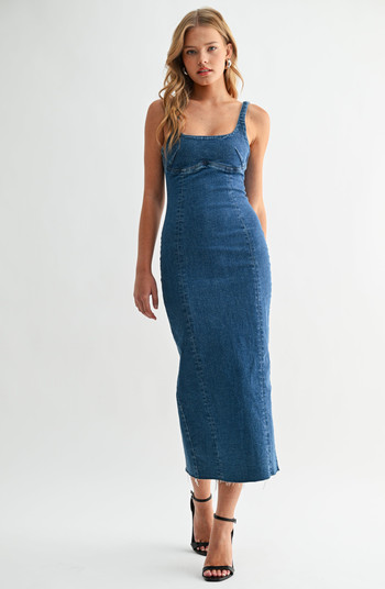 Seamed Denim Dress | Nordstrom