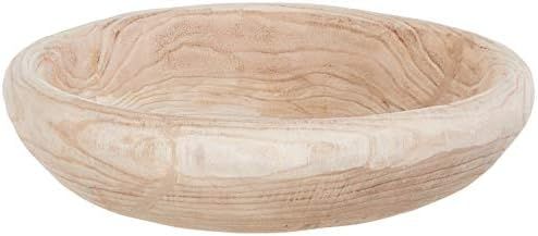 Creative Co-Op Handmade Decorative Paulownia Wood Bowl, Natural | Amazon (US)