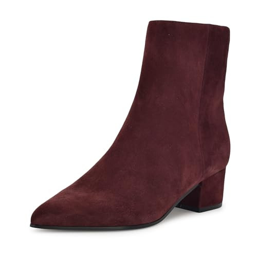 Nine West Women's Maribu Bootie, Dark Red Suede 600, 5.5 | Amazon (US)