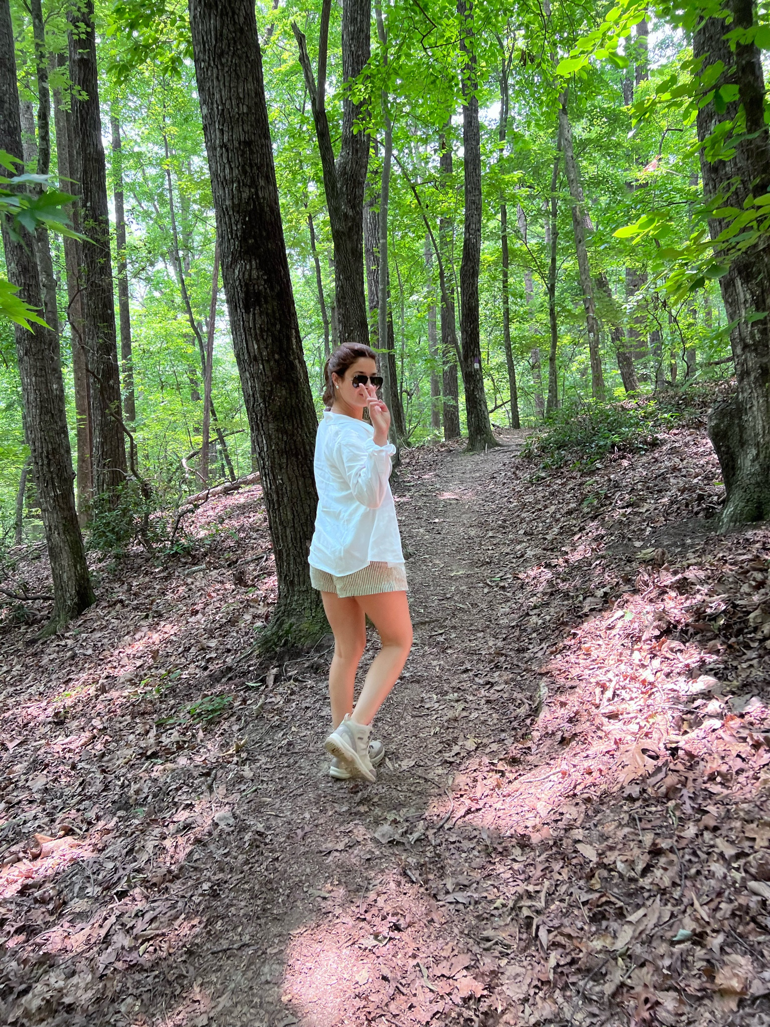 Hiking, linen button down, linen shorts, sunglasses, hiking boots 

#LTKSeasonal #LTKTravel #LTKStyleTip