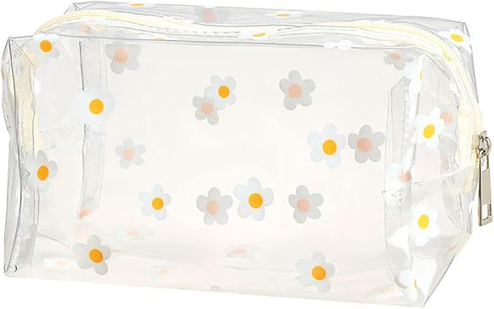 Transparent Makeup Bags Cute Flower Portable Cosmetic Bags Cartoon Waterproof Toiletry Organizer Pou | Amazon (US)