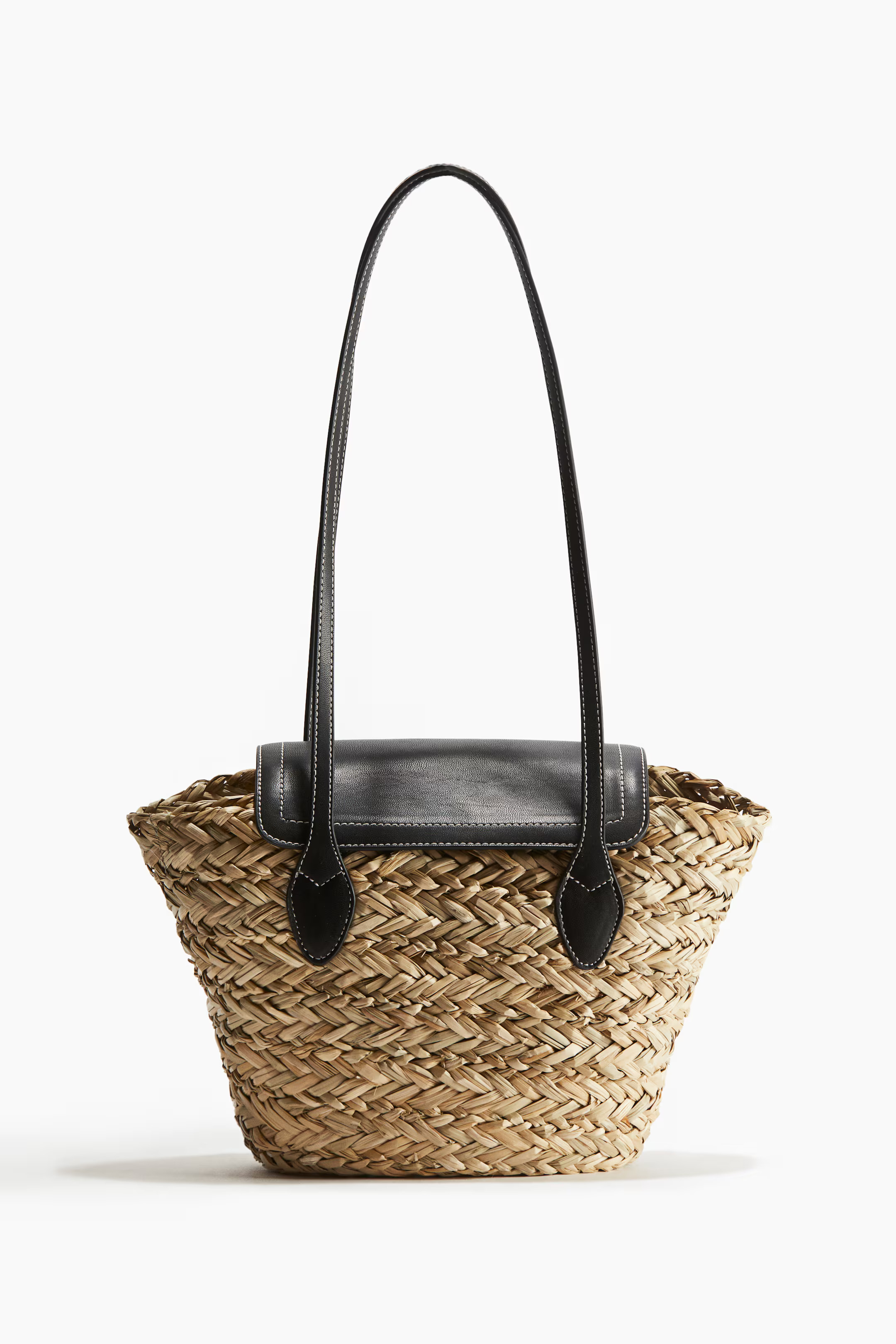Straw shoulder bag - Beige/Striped - Ladies | H&M GB | H&M (UK, MY, IN, SG, PH, TW, HK)