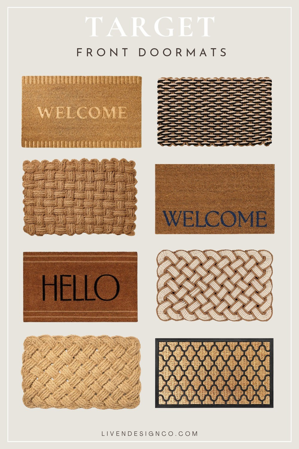 Target front doormat. Welcome mat. Coir doormat. 

#LTKSeasonal #LTKHome #LTKSaleAlert