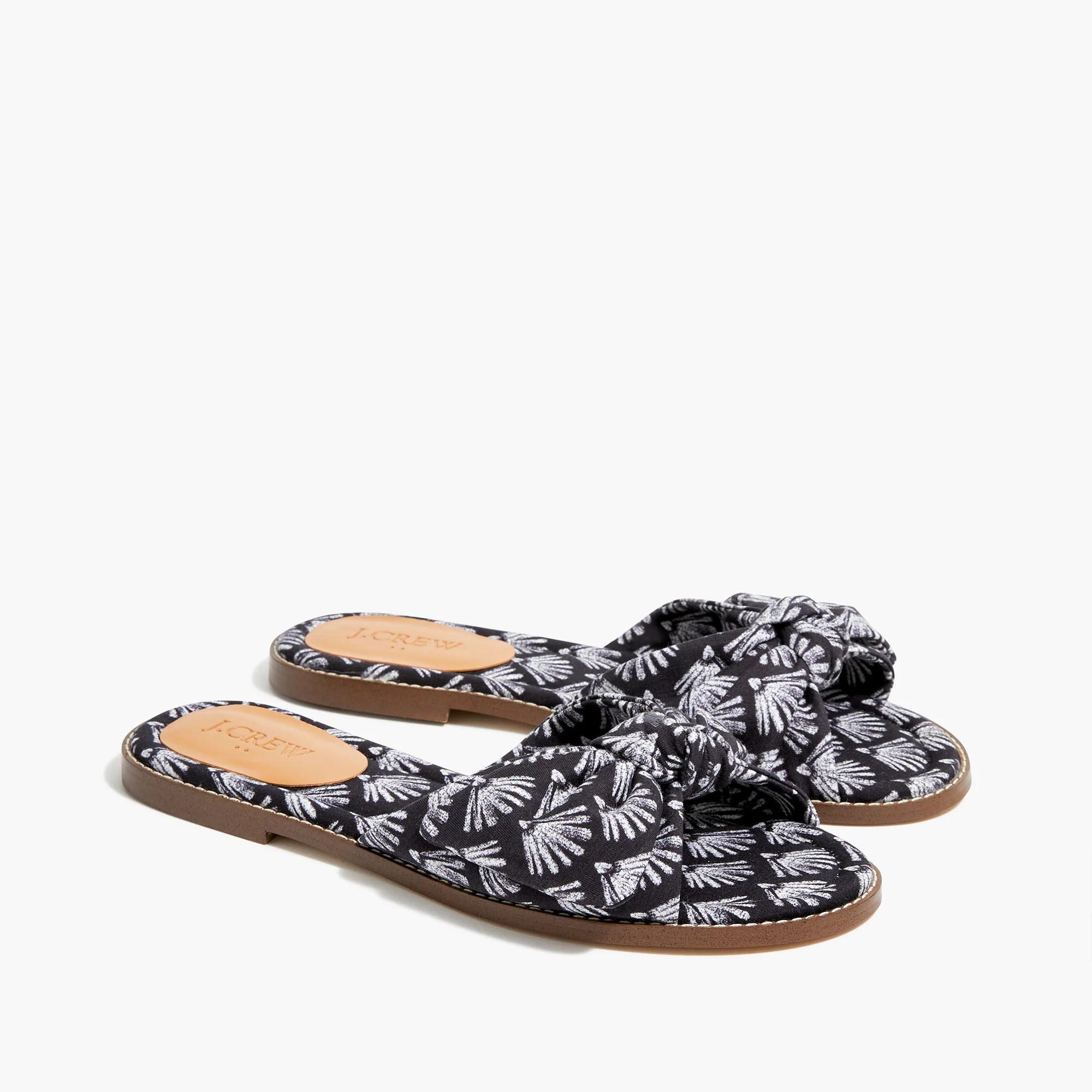 Printed knot slide sandals | J.Crew Factory