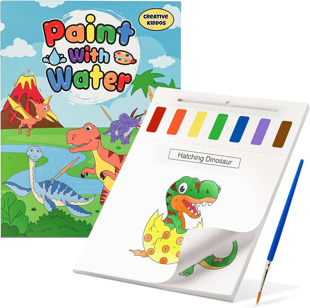 Paint With Water Coloring Book for Toddlers: Mess Free Kids Watercolor Painting Activity Kit - Ar... | Amazon (US)