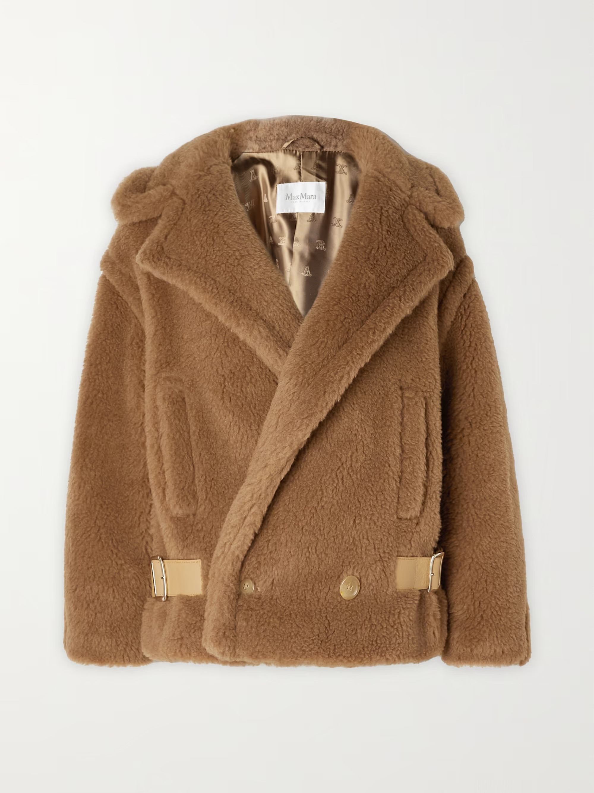 MAX MARARanghi leather-trimmed camel hair and silk-blend coat | NET-A-PORTER (UK & EU)