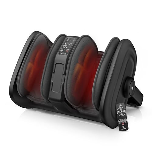 COMFIER Shiatsu Foot Massager Machine, Foot Calf Massager with Heat, Squeeze & Vibration Massage, Remote Control, UP to Men Size 14 | Amazon (US)