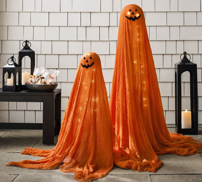 Lit Jack O'Lantern Ghosts | Pottery Barn (US)