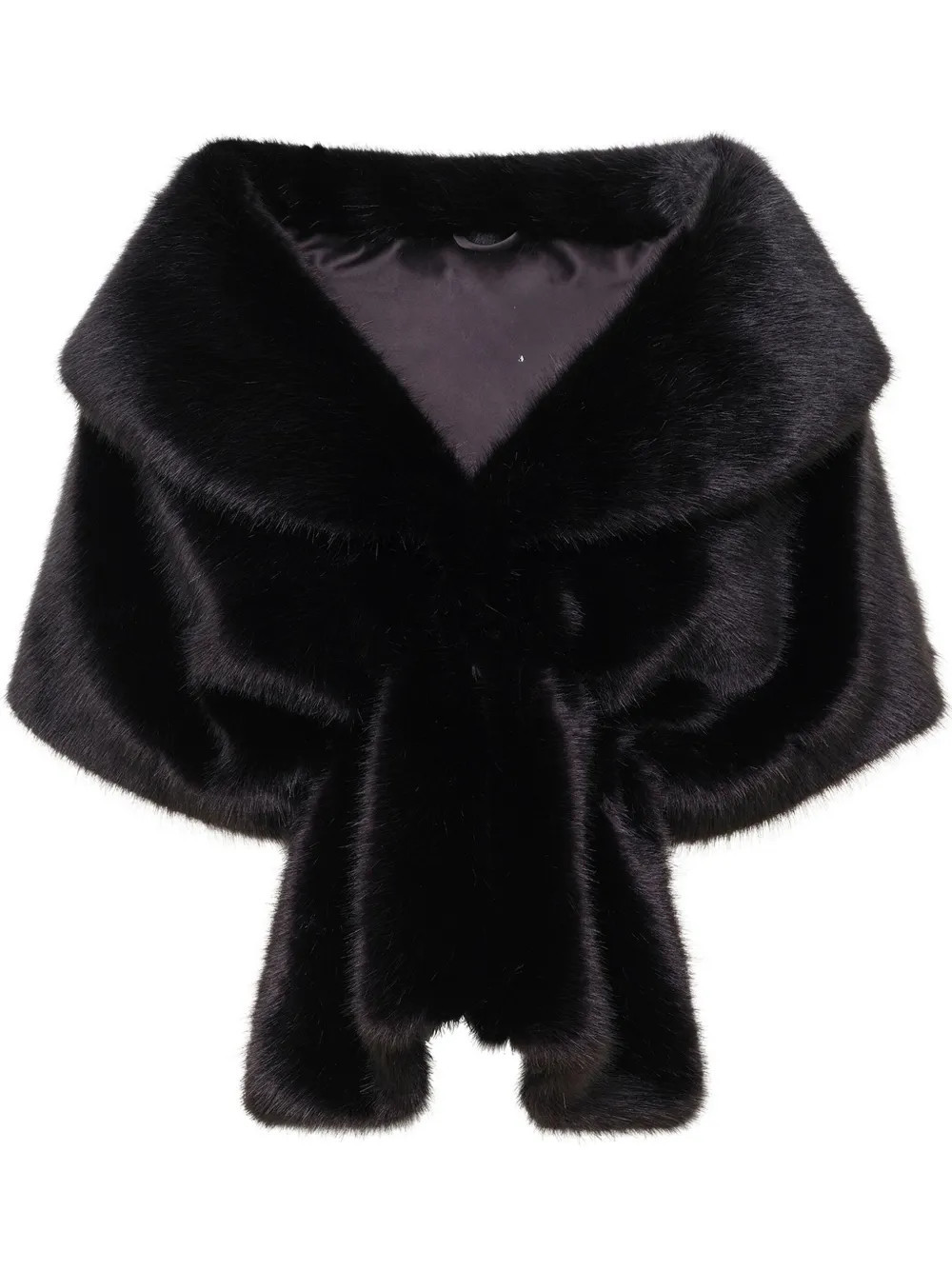 Unreal Fur Champagne wrap cape - Black | Farfetch Global
