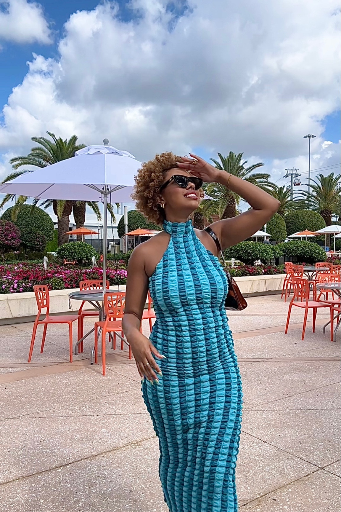 Dress I wore to the Miami Open earlier this week ☺️🩵