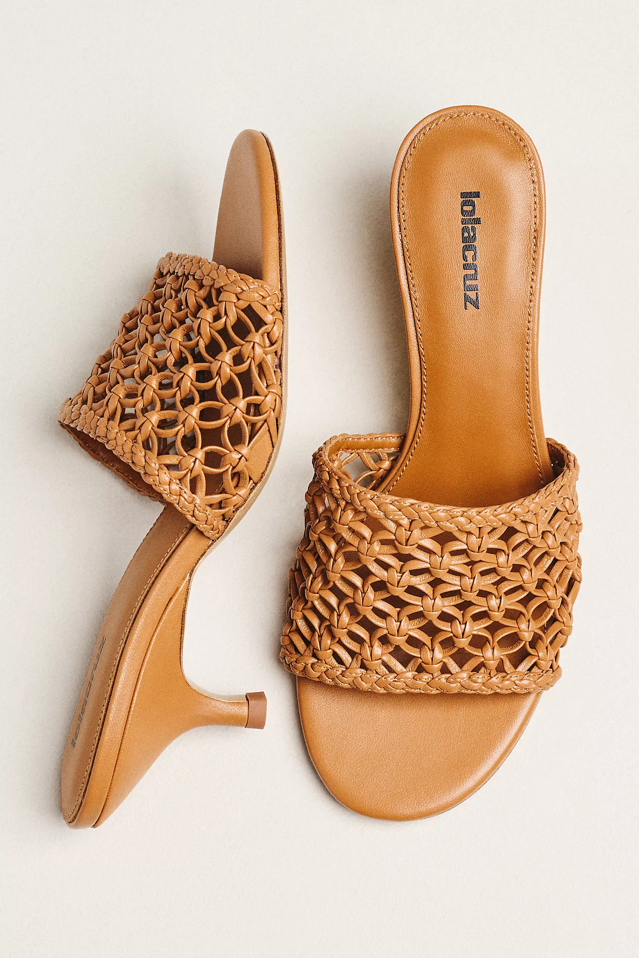 Lola Cruz Woven Heeled Mule Sandals | Anthropologie (US)