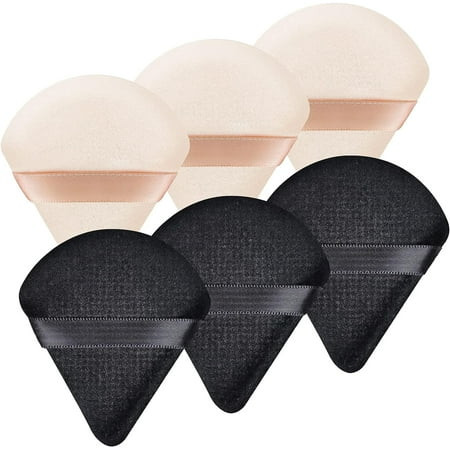 6 Pcs Triangle Powder Puff Face Soft Makeup Powder Puffs Setting Loose Powder Triangle Velour Beauty Make up Puff Triangle Face Powder Puff for Under Eye Makeup Applicator(Black&Pink) | Walmart (US)