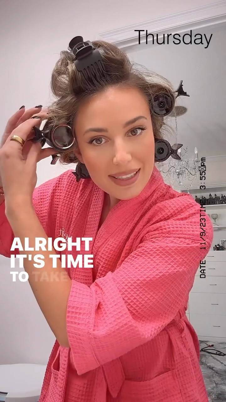 Big holiday hair with hot rollers💗  

#LTKbeauty #LTKVideo #LTKstyletip