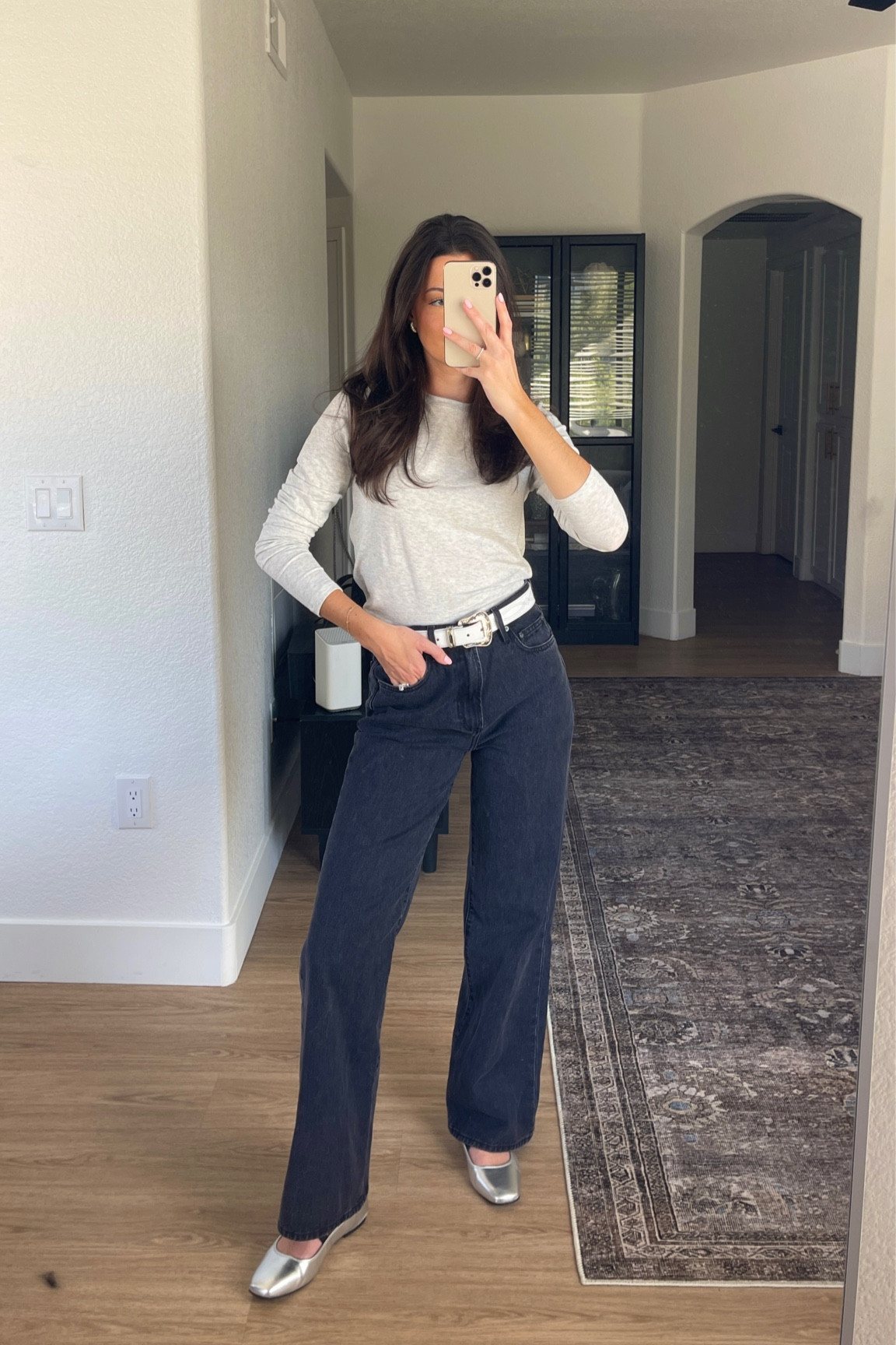 Neutral & easy outfit of the day! I sized up 2 sizes in the jeans for a more baggy & relaxed look. My try size would’ve been fine too! Also sized up one size in the shirt. I’m 5’7” for reference! 

#LTKFindsUnder50 #LTKStyleTip #LTKFindsUnder100