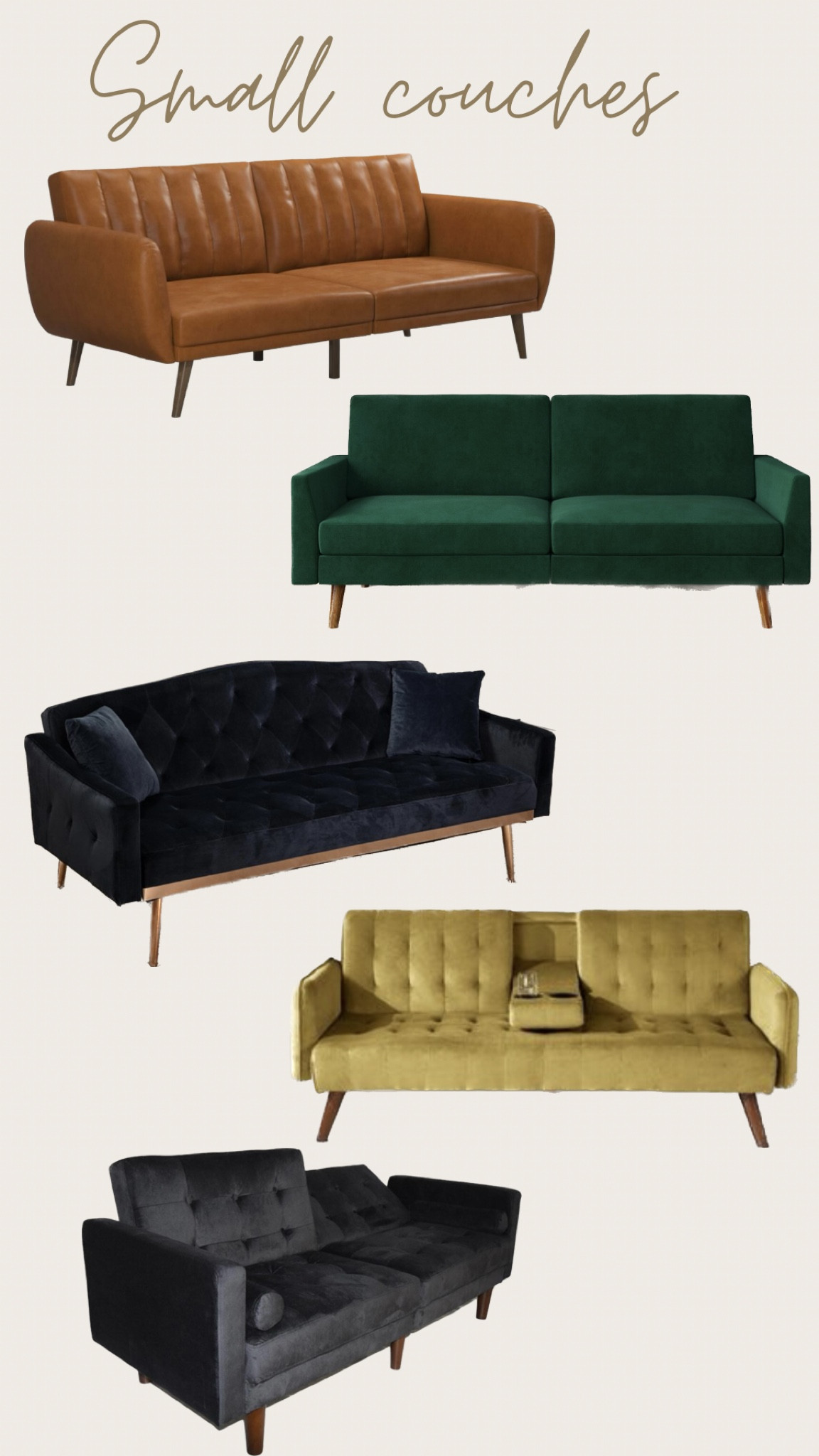 Small couches for tiny homes, bedrooms or rvs! Most fold down like a futon as well!

#LTKhome #LTKFind #LTKSale