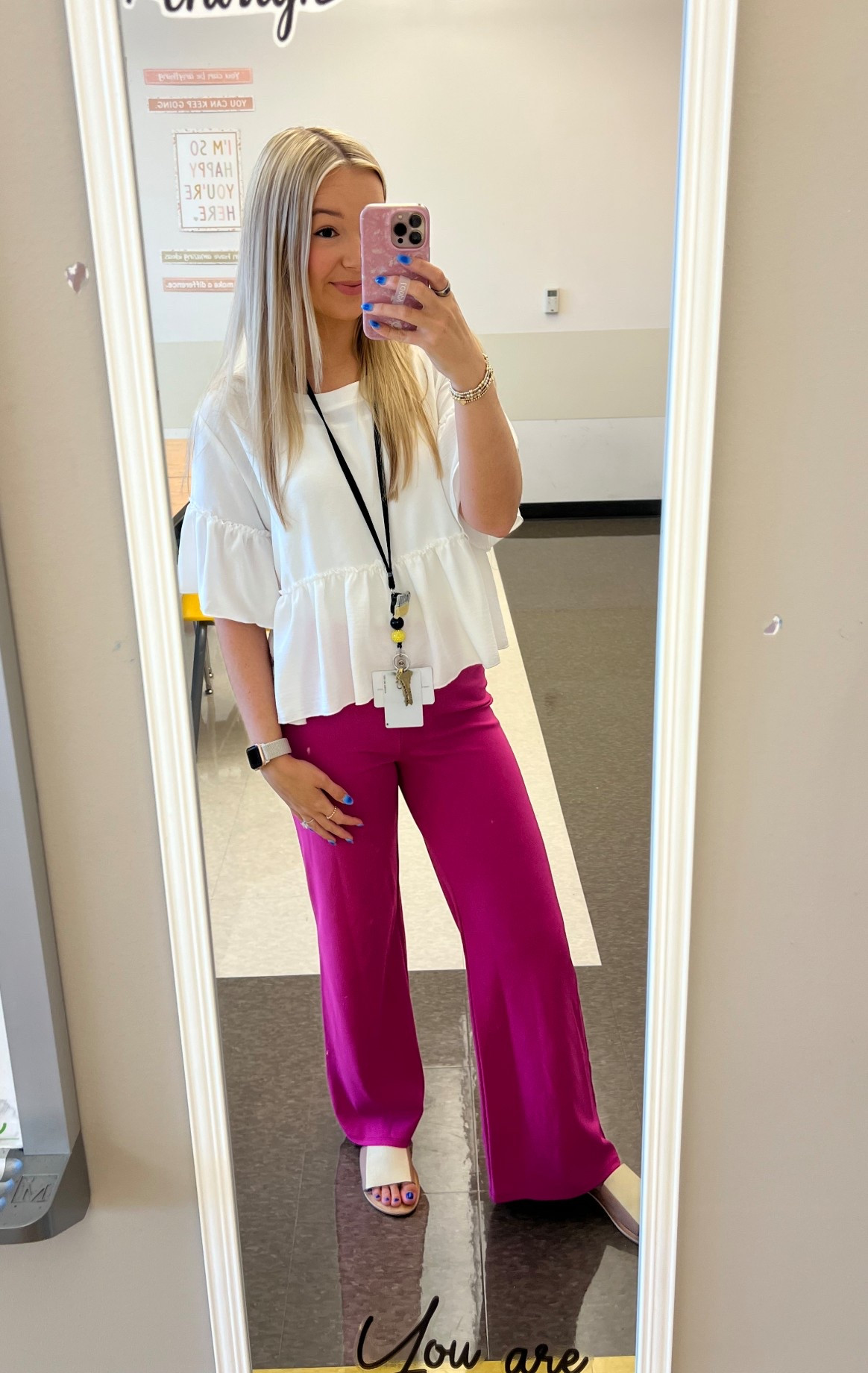 Teacher outfit! Love paring fun colored pants with neutral tops!

#LTKWorkwear #LTKStyleTip #LTKSeasonal