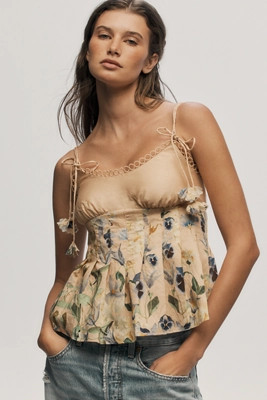 En Saison Carrera Ruffled Short-Sleeve Top | Anthropologie (US)