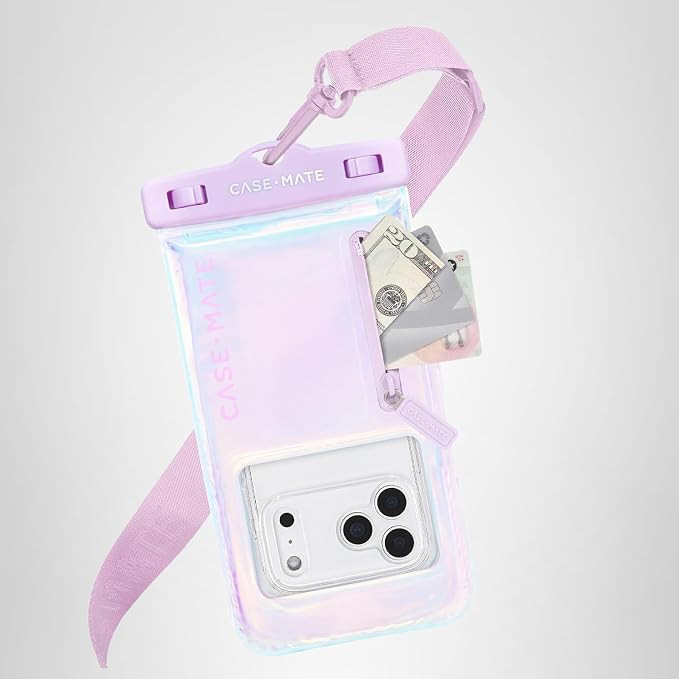 Case-Mate Soap Bubble IP68 Waterproof Phone Pouch with Zip Pocket for 3 Cards & Cash - Large Floa... | Amazon (US)