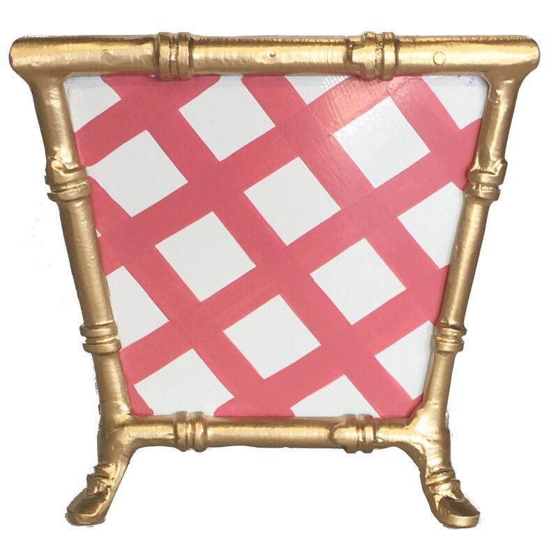 8" Bamboo-Style Lattice Cachepot, Pink | One Kings Lane