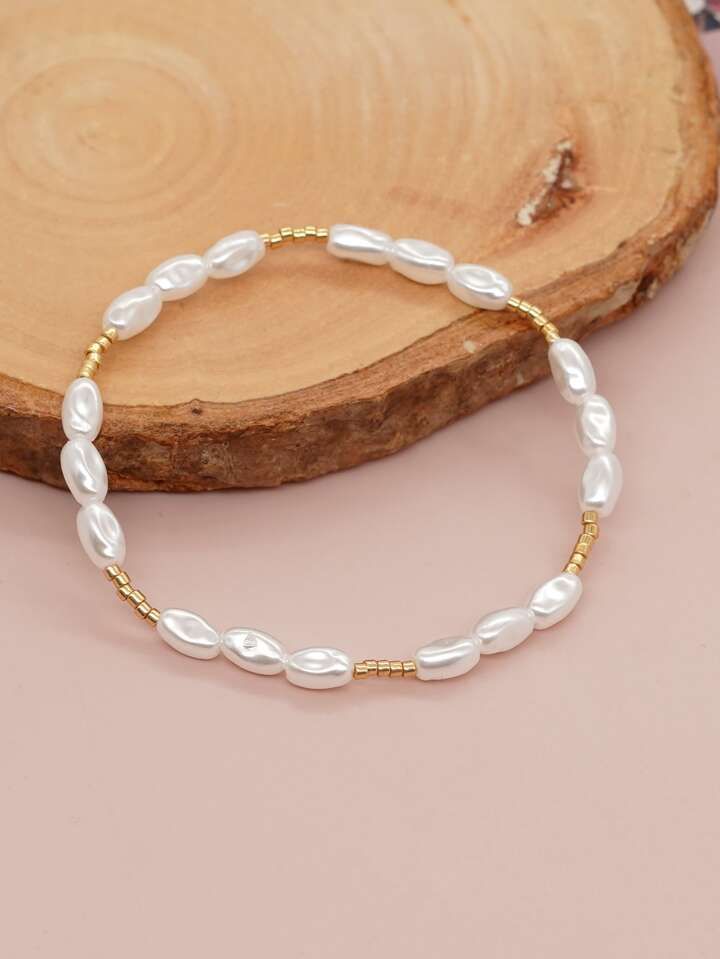 Cultured Pearl Beaded Bracelet | SHEIN
