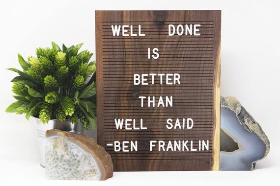 Wooden Letter Board 9x12 Walnut   Letterboard Message | Etsy | Etsy (US)
