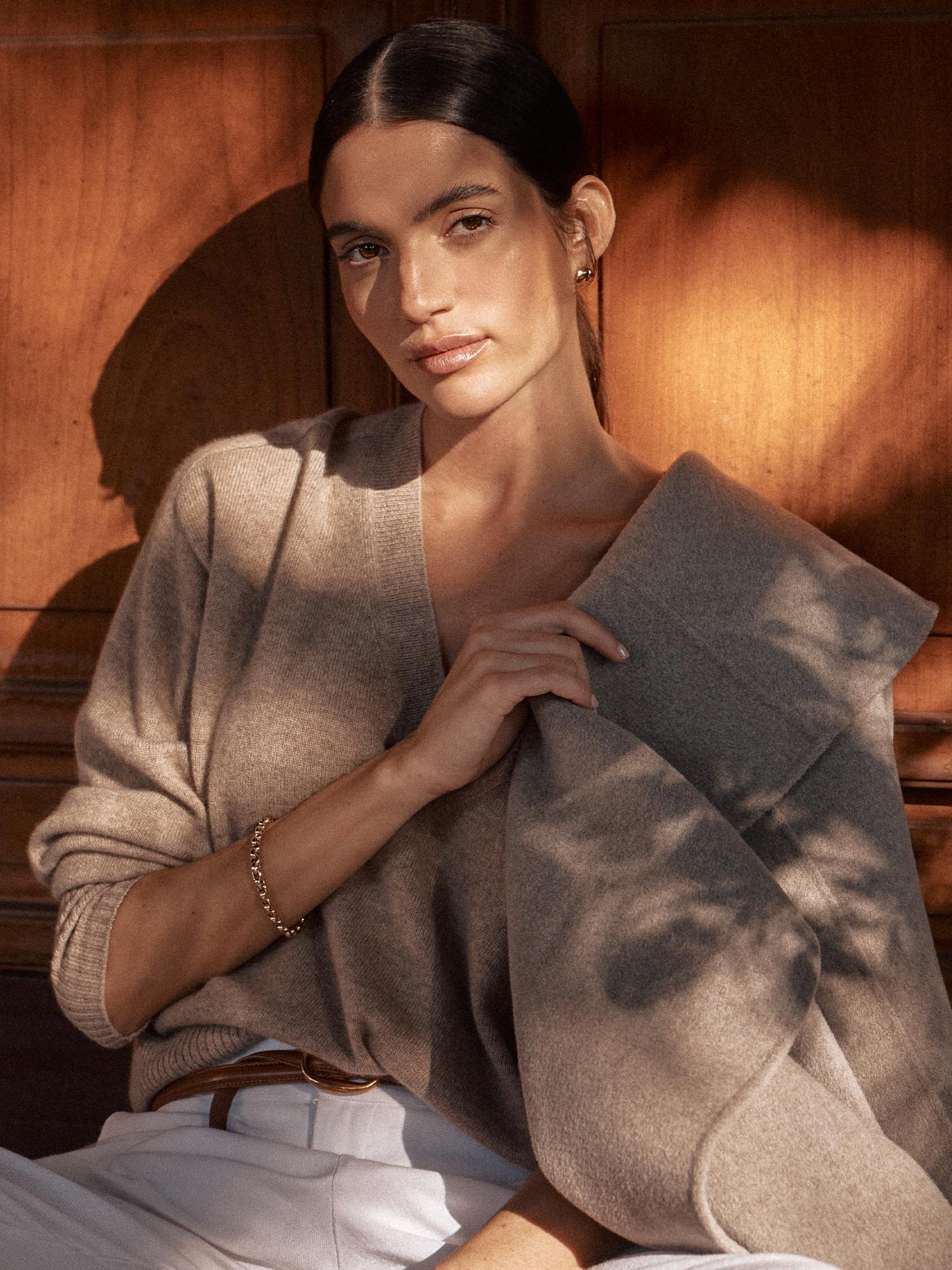 Women's Leia Vee Sweater in Earthen Mélange | Brochu Walker | Brochu Walker