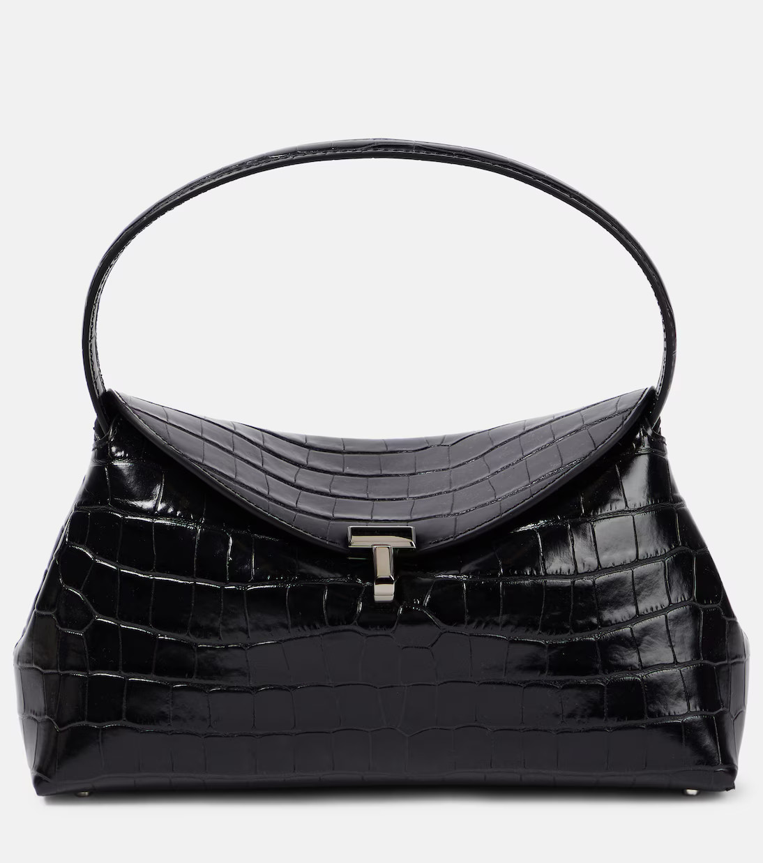 T-Lock croc-effect leather clutch | Mytheresa (US/CA)
