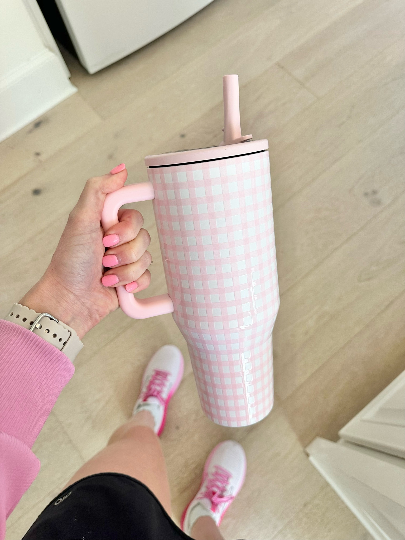 The cutest way to hydrate if you ask me 🎀

40 oz tumbler, pink gingham, pink tumbler, tumbler with straw, no spill tumbler 

#LTKFindsUnder50 #LTKHome #LTKActive