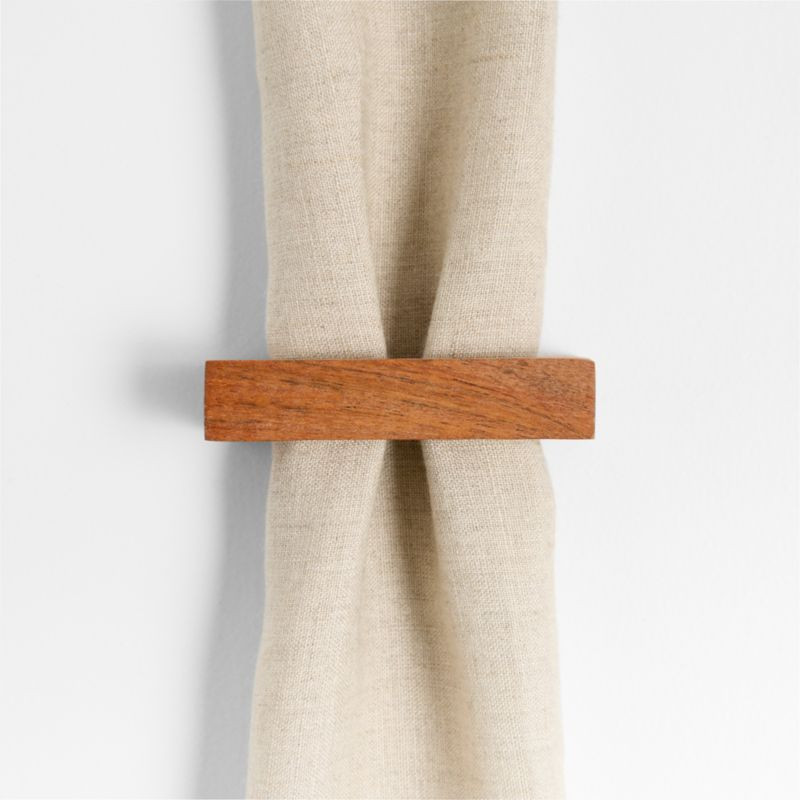 Rectangle Acacia Napkin Ring + Reviews | Crate & Barrel | Crate & Barrel