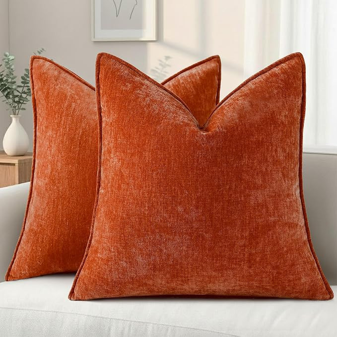 decorUhome Fall Couch Throw Pillow Covers 20x20 Set of 2, Decorative Soft Velvet Modern Cozy Chen... | Amazon (US)