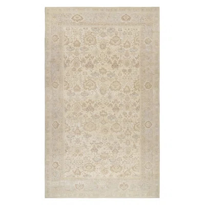 Rug & KilimâS Oversized Oushak Rug In Beige, Cream And Blue Floral Pattern | Wayfair North America