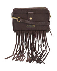 Leather Fringe Organized Cell Phone Wallet With Snake Embossed Detail | Handbags | Marshalls | Marshalls