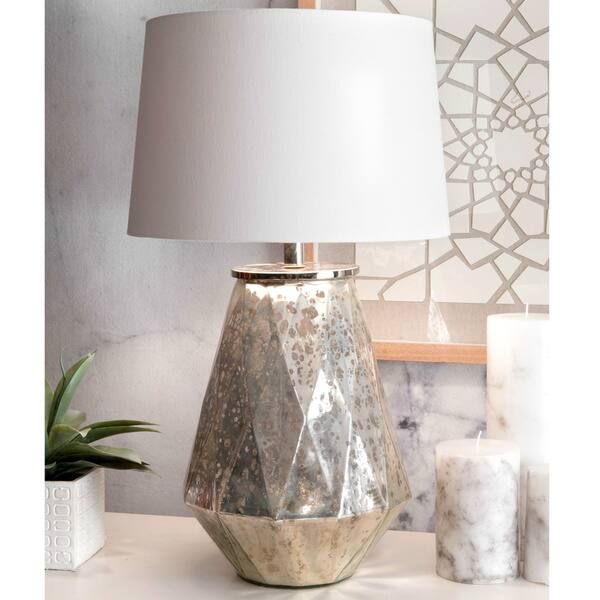 nuLOOM 27-inch Katherine Mercury Glass Iron Cotton Shade Table Lamp | Bed Bath & Beyond