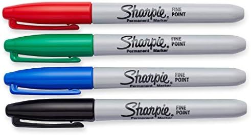 Sharpie Permanent Markers | Fine Point | Assorted Colours | 4 Count | Amazon (UK)