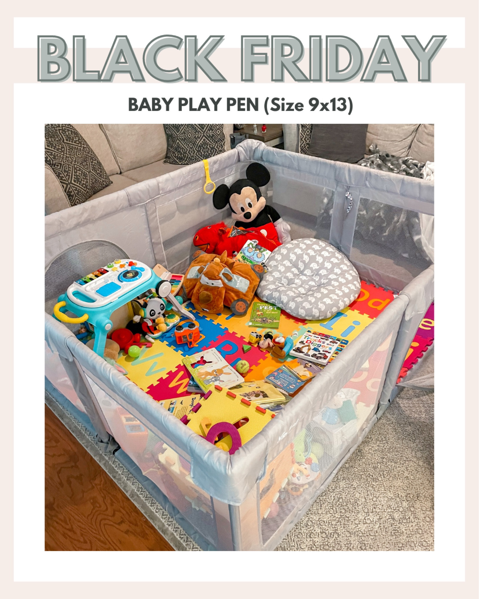 Ooh! Our play pen is on sale for Black Friday! It's 9x13 and one of the best purchases we made this year  

#LTKsalealert #LTKbaby #LTKCyberweek
