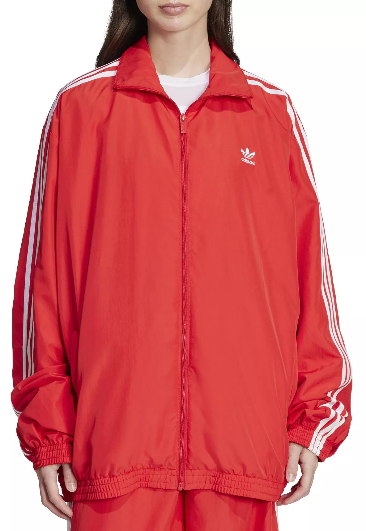 adidas Originals Women's Firebird Oversized Tracktop, Large, Better Scarlet | Great Mother's Day Gift | DICK'S Sporting Goods