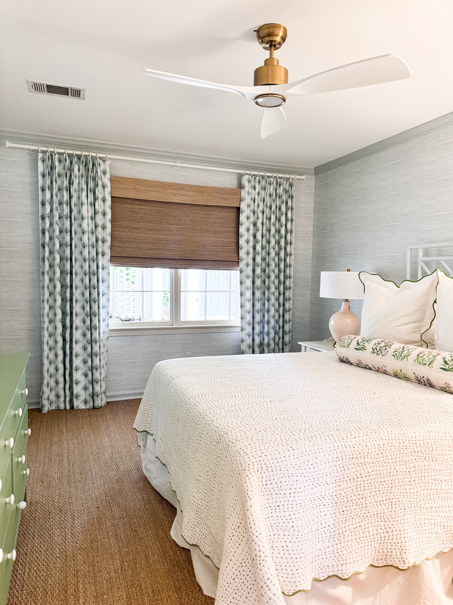 Motorized Roman shade from Amazon! Custom curtains with EH fabric and white fan, scalloped bedding and more for this big girl bedroom design. Mix of Amazon and designer  

#LTKKids #LTKFindsUnder100 #LTKHome