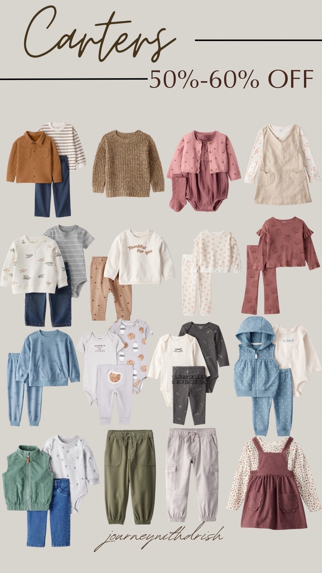 Carters 50%-60% off entire site! 

#LTKSaleAlert #LTKKids #LTKBaby