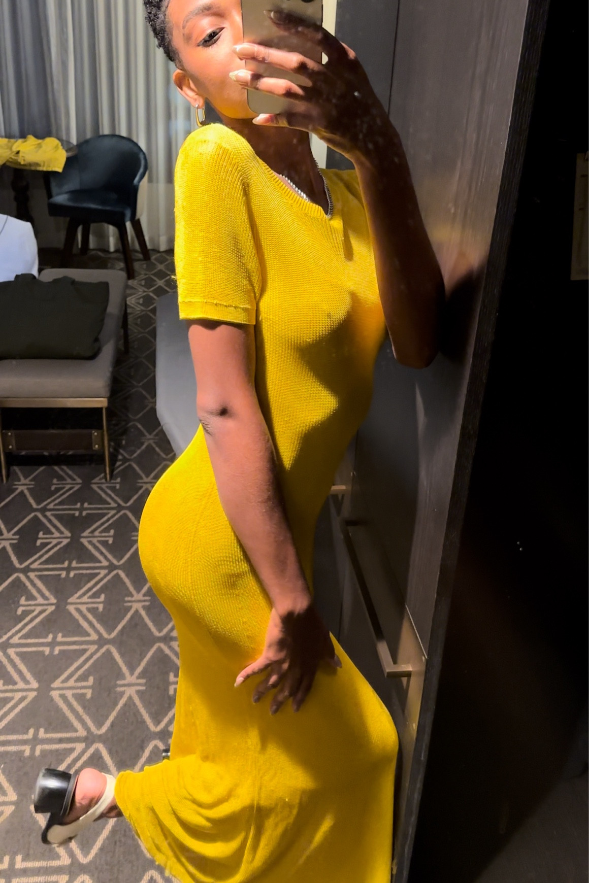 Birthday glow in my favorite yellow dress from @TheRealReal, paired with these chic @Revolve slingback pumps. Feeling radiant and ready for another fabulous year! Shop my look through the link in my bio. #BirthdayStyle #LTKbirthday #RadiantInYellow #BirthdayFit