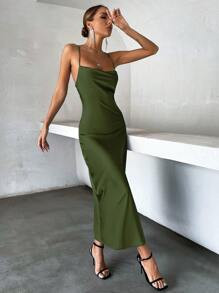 Aveloria Solid Cami Dress | SHEIN